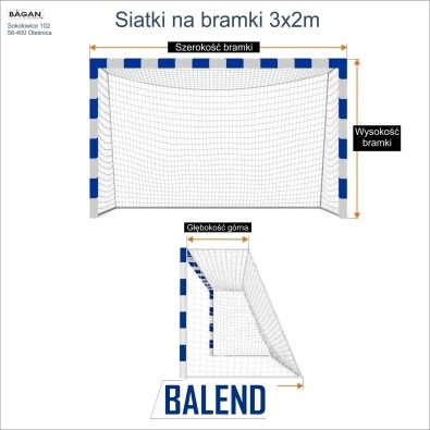 Siatki na bramki 3x2m - podaj wymiary bramki