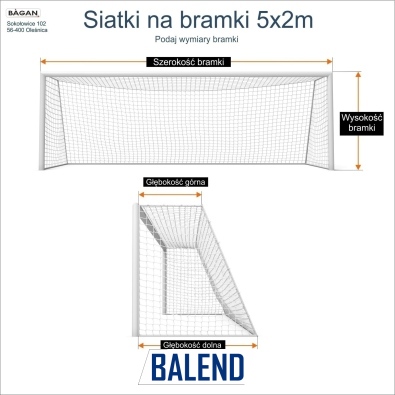 Siatki na bramki 5x2 - siatka na wymiar