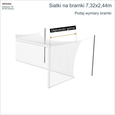 Siatki na bramki - 7,32x2,44m - podaj wymiary bramki