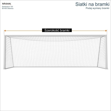 Siatki na bramki   Siatka na wymiar   Siatka bramkarska   Oczko siatki 10x10cm   Grubość siatki 6mm